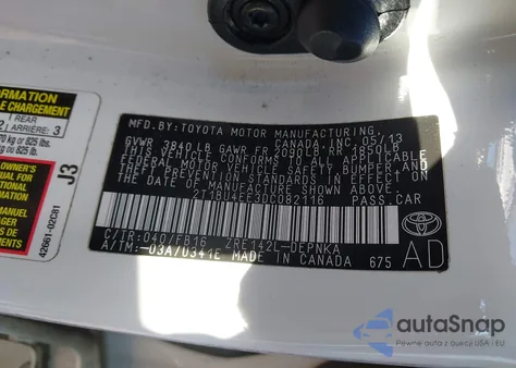 2013 Toyota Corolla Le z USA, uszkodzony, nr VIN 2T1BU4EE3DC082116